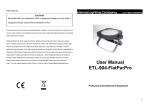 User Manual ETL-904-FlatParPro