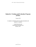 Subjective Training and Evaluation Program