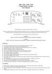 SBC-2215 / 2220 / 2225 3 Stage Battery Charger User Manual