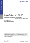 CubeSuite+ V1.00.00 Integrated Development Environment User`s