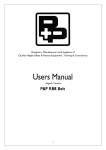Users Manual P&P RB8 Belt