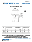 Pro-Grid Vertical DE Filter Series - Installation, Operation