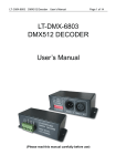 LT-DMX-6803 DMX512 DECODER User`s Manual