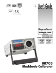 BB703 Blackbody Calibrator Manual
