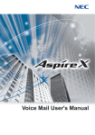 Aspire X Voice Mail User`s Manual