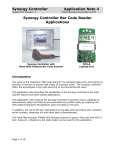 Synergy Controller App Note 4 Configuring a Barcode Scanner REV