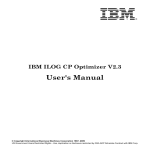 IBM ILOG CP Optimizer User`s Manaul