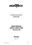 USER MANUAL SERVO AMPLIFIER Version I/O