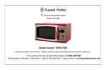 17 Litre microwave oven User manual Model