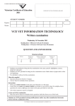 2011 VCE VET Information Technology Written examination