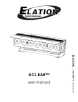 ELATION ACL BAR - USER MANUAL ver 1