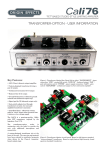 TRANSFORMER-OPTION - USER INFORMATION