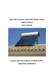 Heat Pipe Vacuum Tube Solar Water heater High