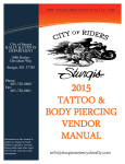 Tattoo Vendors Manual - Sturgis Motorcycle Rally