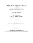 MAX+PLUS II Tutorial Manual