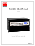 MatrixPRO-II Analog Serial Protocol Manual
