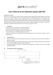 User`s Manual for the Bluetooth Speaker QBT-340
