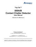 Trig-Tek™ 850A/B Contact Chatter Detector User Manual