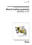 Manual coating equipment OptiFlex 2 CF
