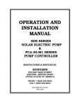 OPERATION AND INSTALLATION MANUAL