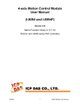 4-axis Motion Control Module User Manual (I-8094 and I