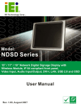 NDSD Series Network Digital Signage Display User Manual