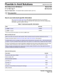 Fluoride in Acid Solutions