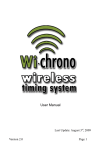 User Manual - Wi-Chrono Wireless Timing System