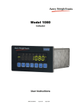 1080 Indicator User Manual - Avery Weigh