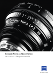 Compact Prime and Zoom lenses ZEISS Mount Change Instructions