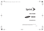 Sprint M330 User Guide
