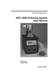APC-7000 Polishing System User Manual
