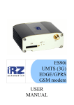 ES90i UMTS (3G) EDGE/GPRS GSM modem USER MANUAL