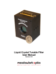 Liquid Crystal Tunable Filter User Manual