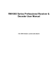 RM100X Series Professional Receiver & Decoder User Manual
