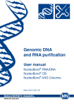 Genomic DNA and RNA purification User manual