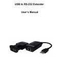 USB to RS-232 Extender User`s Manual