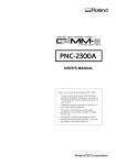 User`s Manual, PNC-2300A (English)