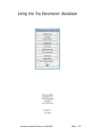 Parameter Database User Manual