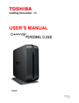 User`s Manual: Toshiba Canvio® Personal Cloud