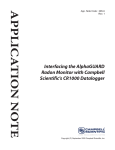 AlphaGUARD Radon Monitor Application Note