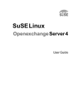 SUSE LINUX Openexchange server 4 User Guide