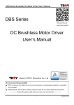 DBS Series DC Brushless Motor Driver User`s Manual