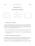 Experiment # 3 Fast Fourier Transform