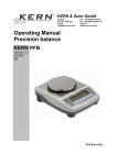 Operating Manual Precision balance