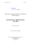 TDR Bioinformatics course 2008