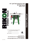 Product Manual - RIKON Power Tools