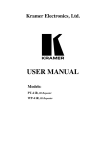 USER MANUAL - Kramer Electronics