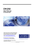 CMI 250 User Manual - Oxford Instruments