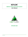 Software Piracy Prevention System User Manual KEYLOK3 USB